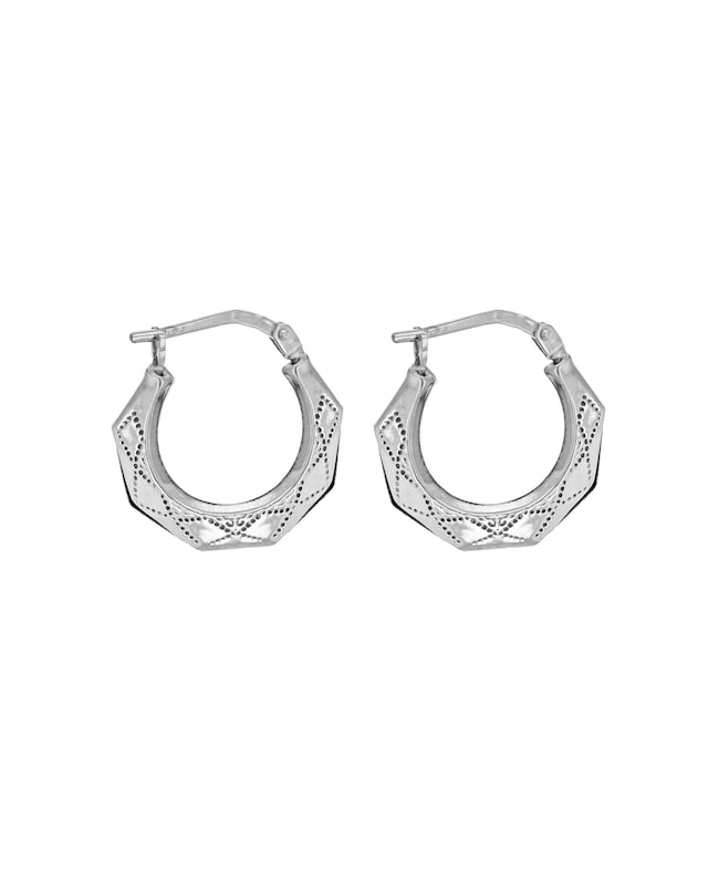 Sterling Silver Octagonal Earrings